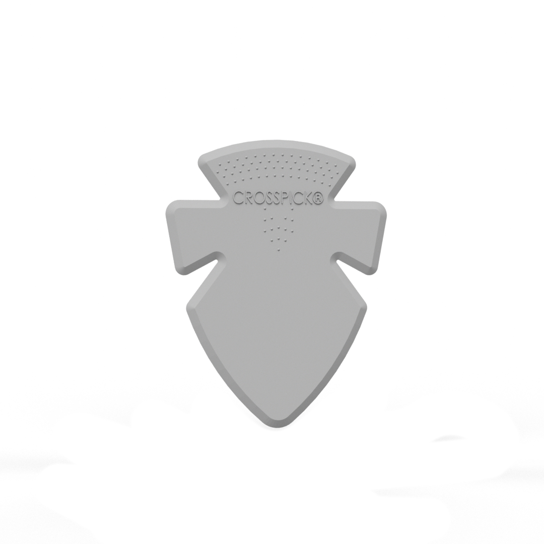 Plettro Wings Nylon grigio chiaro 1mm grip 3D professionale Made in Italy